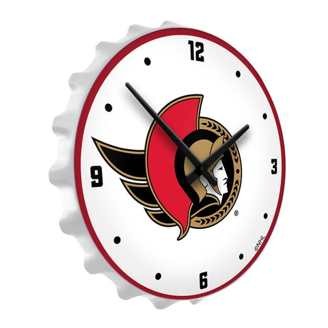 Ottawa Senators: Bottle Cap Lighted Wall Clock - The Fan-Brand