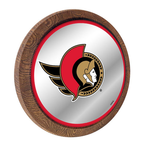 Ottawa Senators: Mirrored Barrel Top Wall Sign - The Fan-Brand