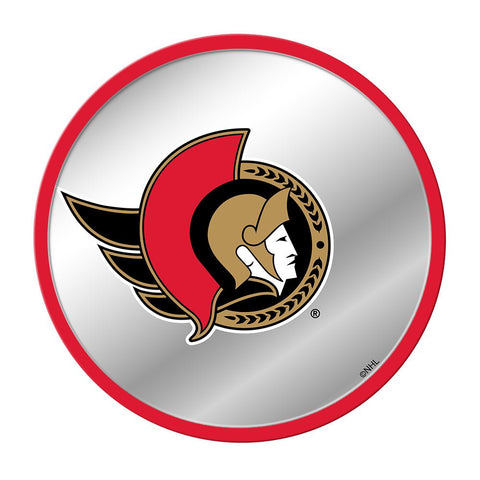 Ottawa Senators: Modern Disc Mirrored Wall Sign - The Fan-Brand