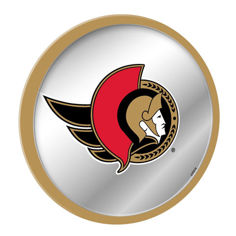 Ottawa Senators: Modern Disc Mirrored Wall Sign - The Fan-Brand