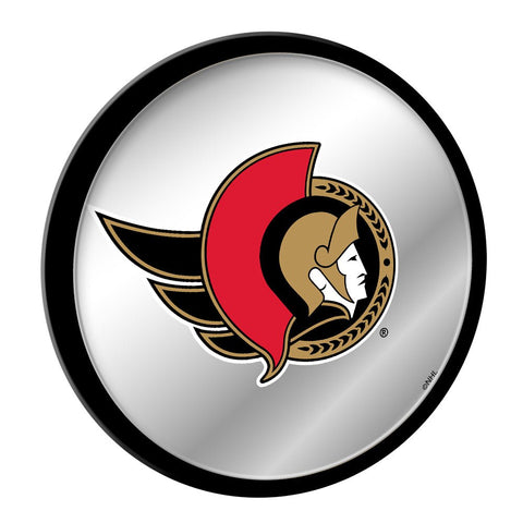 Ottawa Senators: Modern Disc Mirrored Wall Sign - The Fan-Brand