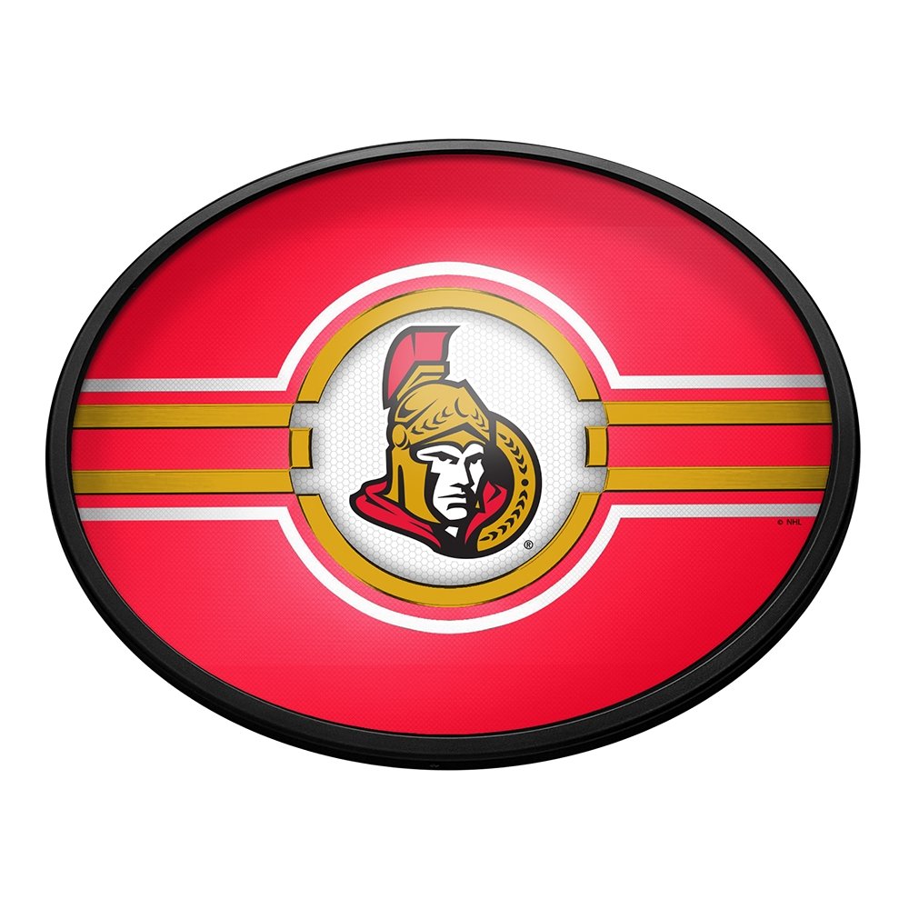 Ottawa Senators: Oval Slimline Lighted Wall Sign - The Fan-Brand