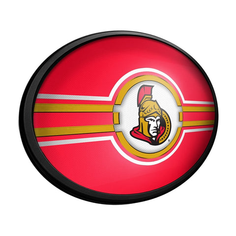 Ottawa Senators: Oval Slimline Lighted Wall Sign - The Fan-Brand