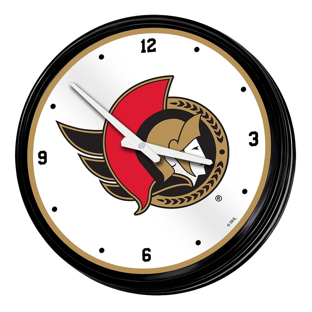Ottawa Senators: Retro Lighted Wall Clock - The Fan-Brand