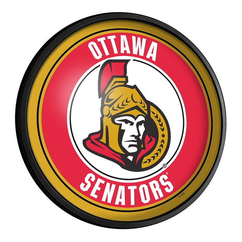 Ottawa Senators: Round Slimline Lighted Wall Sign - The Fan-Brand