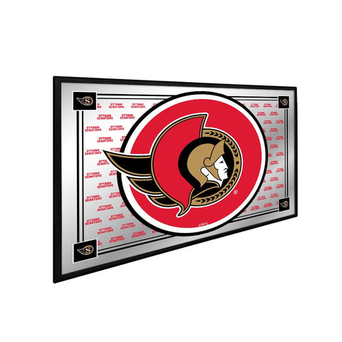 Ottawa Senators: Team Spirit - Framed Mirrored Wall Sign - The Fan-Brand
