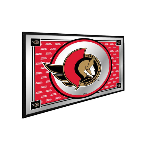 Ottawa Senators: Team Spirit - Framed Mirrored Wall Sign - The Fan-Brand