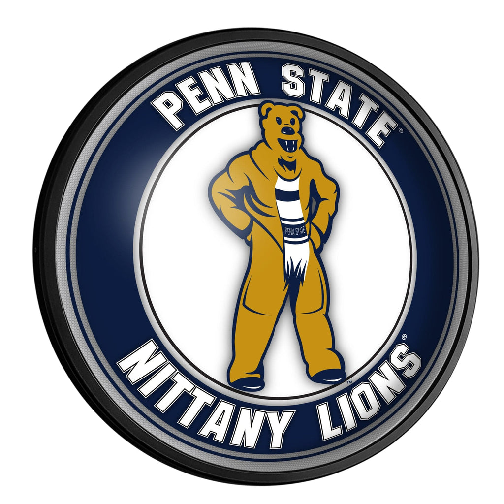 Penn State Nittany Lions: Mascot - Round Slimline Lighted Wall Sign - The Fan-Brand