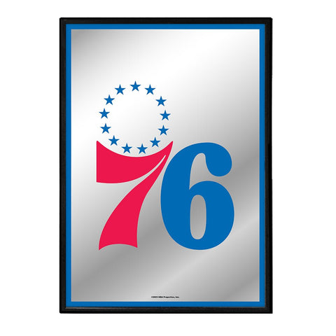 Philadelphia 76ers: Framed Mirrored Wall Sign - The Fan-Brand