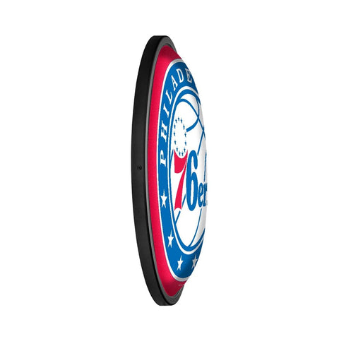 Philadelphia 76ers: Round Slimline Lighted Wall Sign - The Fan-Brand