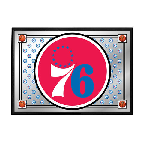 Philadelphia 76ers: Team Spirit - Framed Mirrored Wall Sign - The Fan-Brand