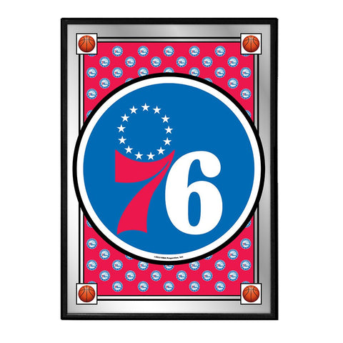 Philadelphia 76ers: Team Spirit - Framed Mirrored Wall Sign - The Fan-Brand