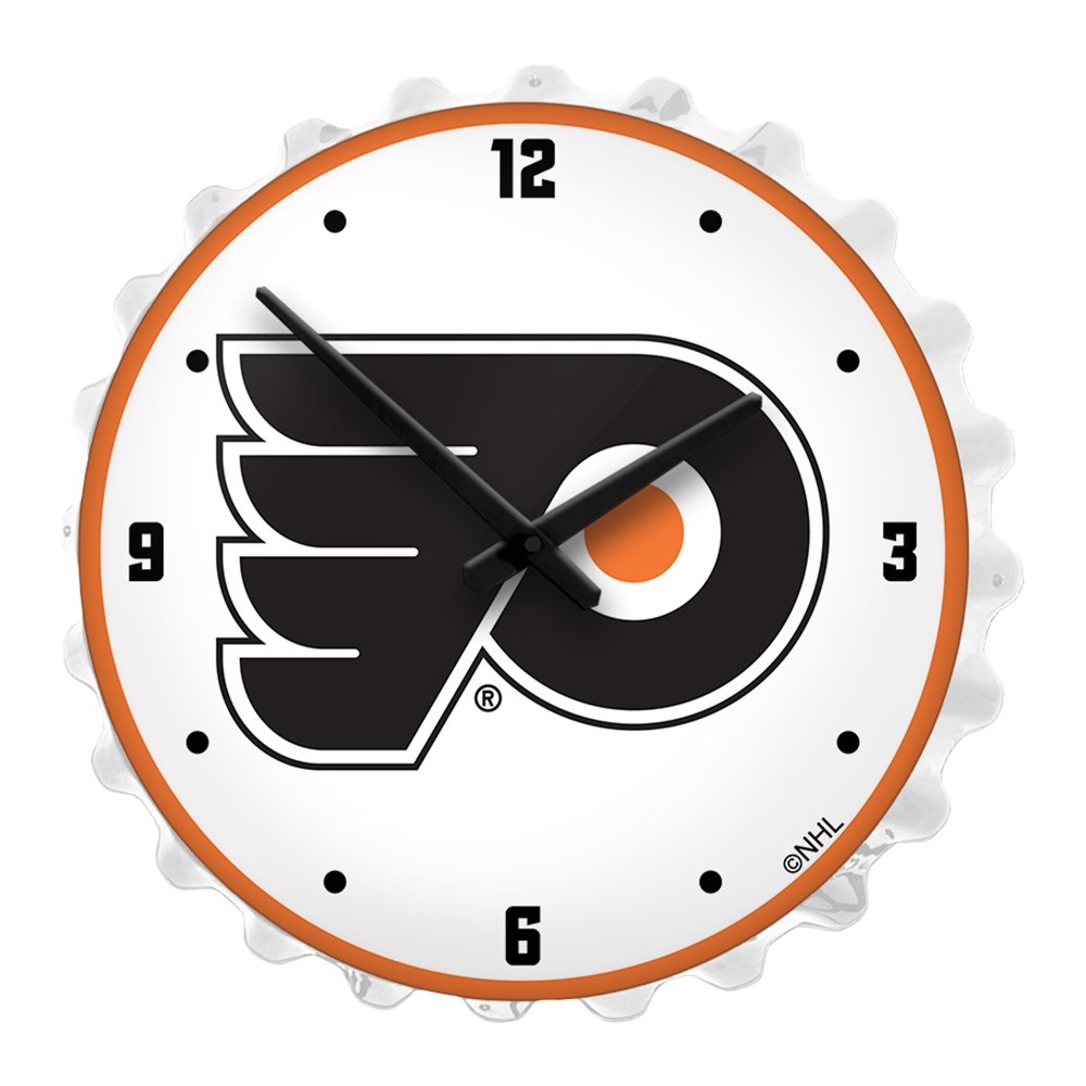 Philadelphia Flyers: Bottle Cap Lighted Wall Clock - The Fan-Brand