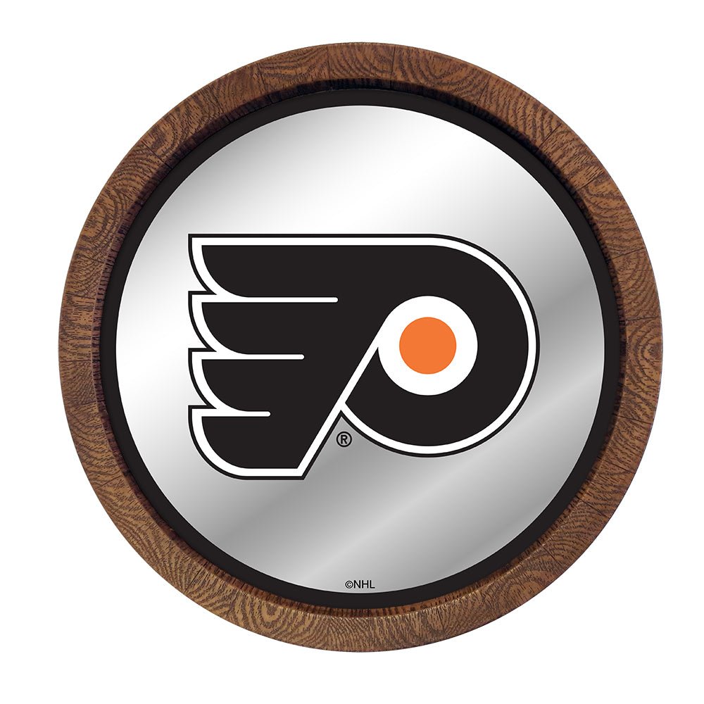 Philadelphia Flyers: Mirrored Barrel Top Wall Sign - The Fan-Brand