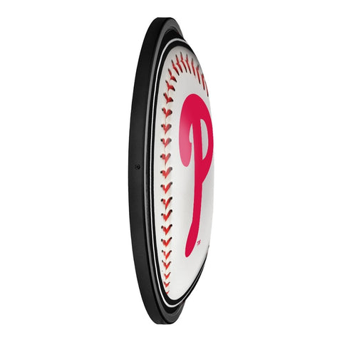 Philadelphia Phillies: Baseball - Round Slimline Lighted Wall Sign - The Fan-Brand