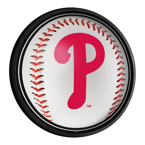 Philadelphia Phillies: Baseball - Round Slimline Lighted Wall Sign - The Fan-Brand