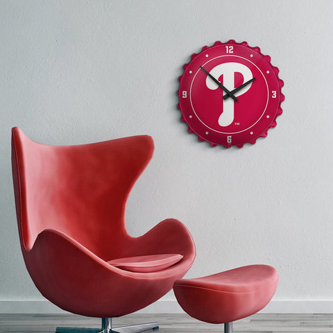 Philadelphia Phillies: Logo - Bottle Cap Wall Clock - The Fan-Brand