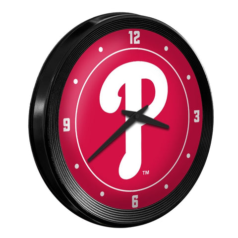 Philadelphia Phillies: Logo - Ribbed Frame Wall Clock - The Fan-Brand