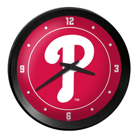 Philadelphia Phillies: Logo - Ribbed Frame Wall Clock - The Fan-Brand
