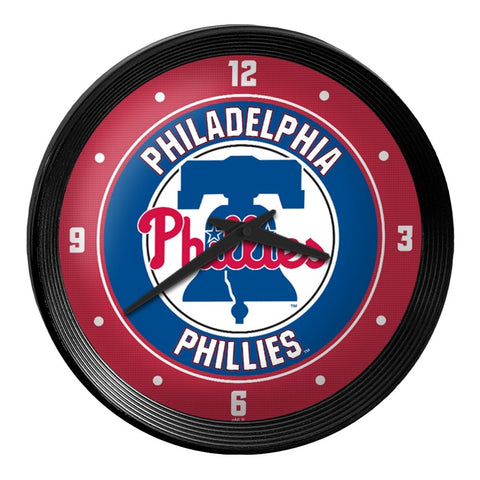 Philadelphia Phillies: Ribbed Frame Wall Clock - The Fan-Brand