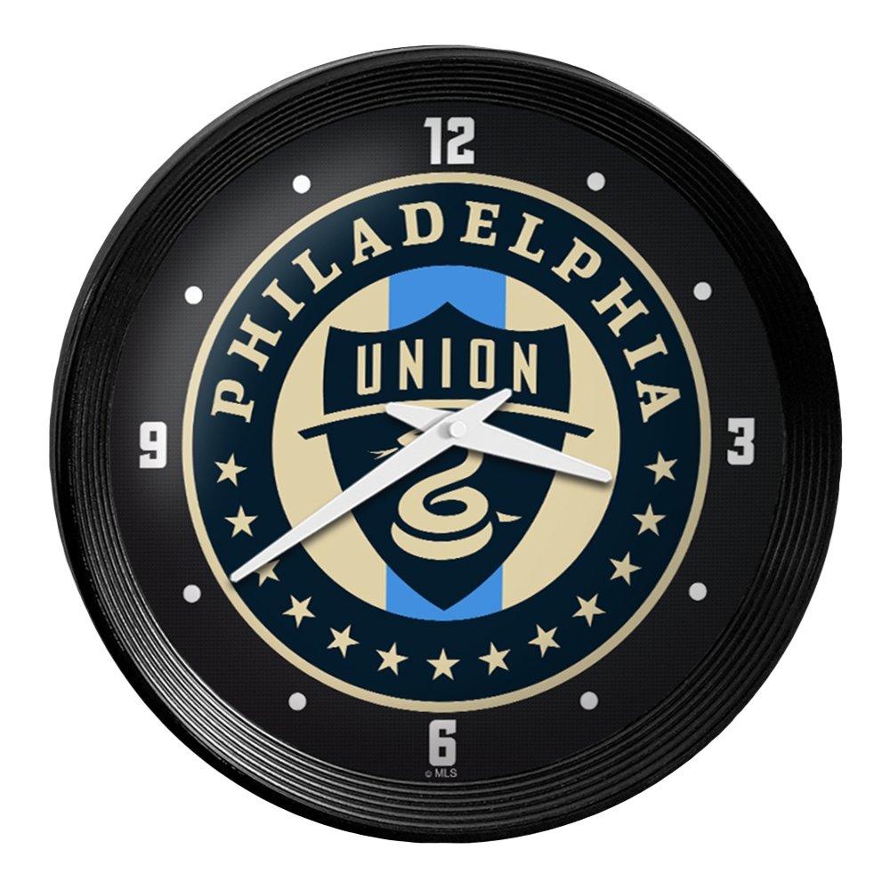 Philadelphia Union: Ribbed Frame Wall Clock - The Fan-Brand