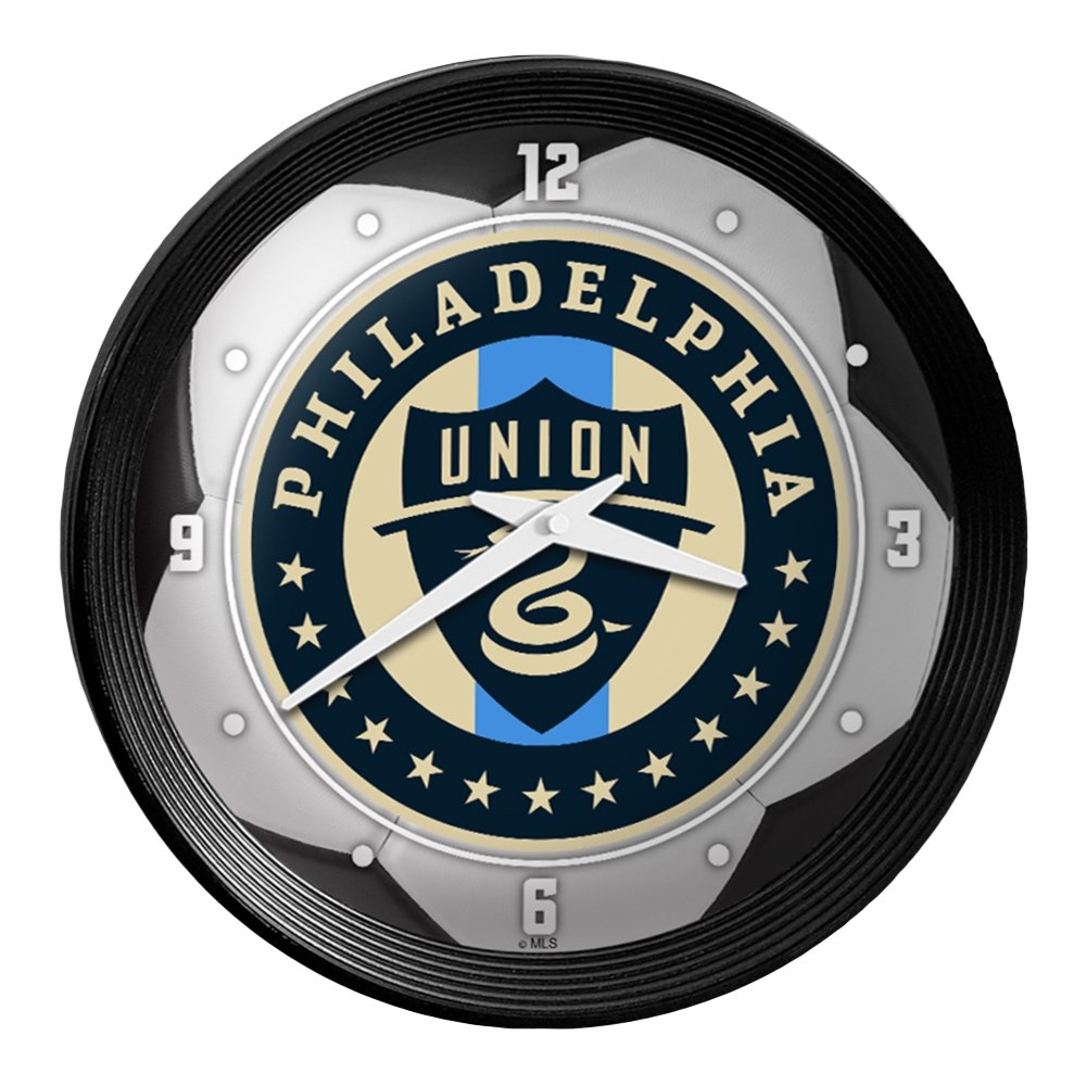 Philadelphia Union: Soccer Ball - Ribbed Frame Wall Clock - The Fan-Brand