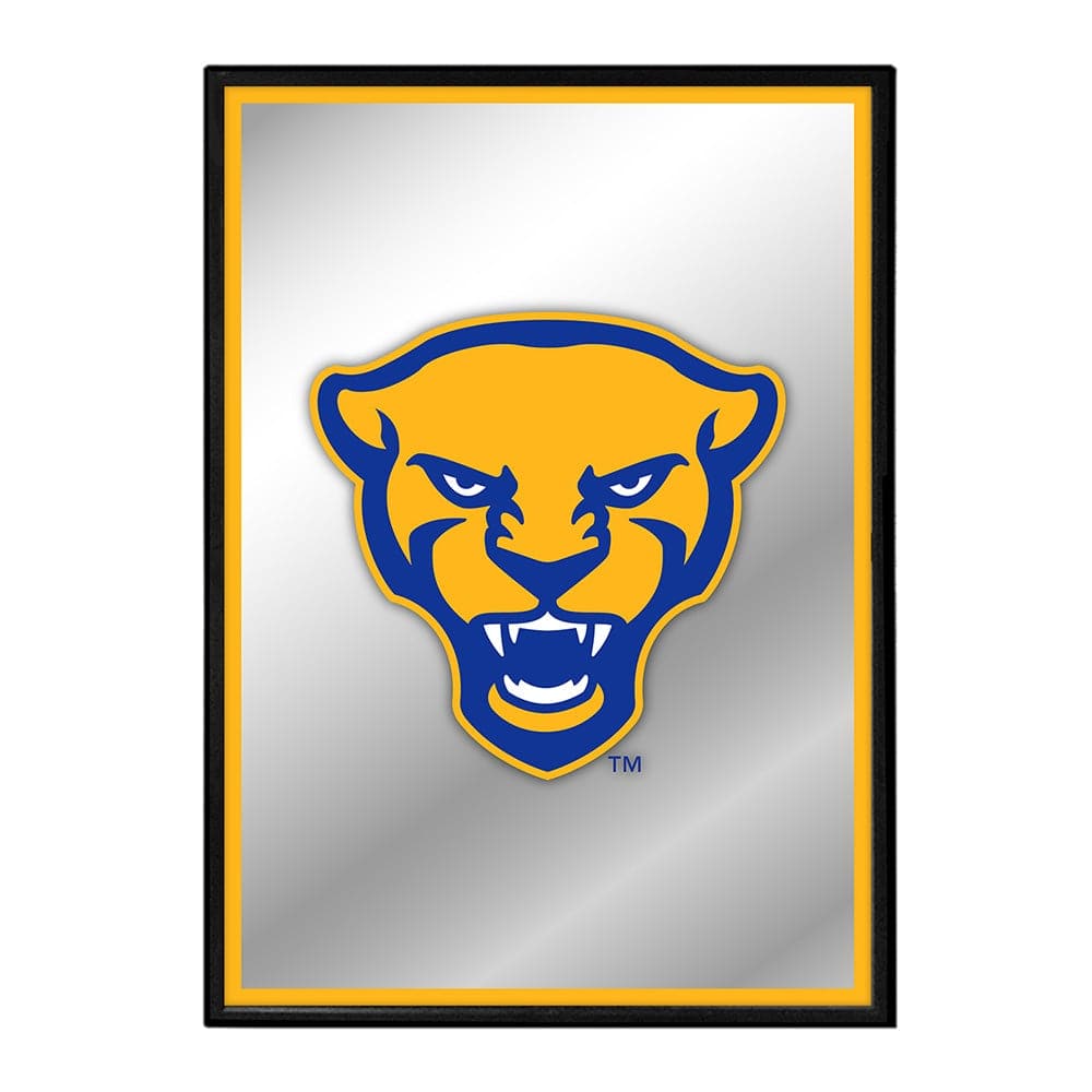 Pitt Panthers: Mascot - Framed Mirrored Wall Sign - The Fan-Brand