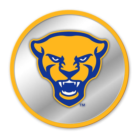Pitt Panthers: Mascot - Modern Disc Mirrored Wall Sign - The Fan-Brand