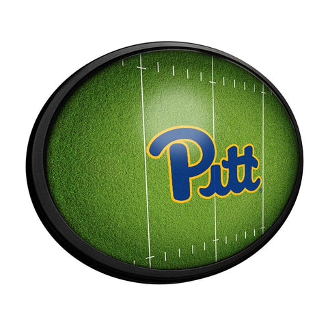 Pitt Panthers: On the 50 - Oval Slimline Lighted Wall Sign - The Fan-Brand