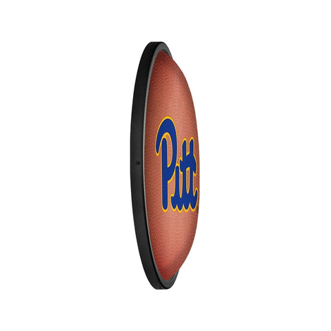 Pitt Panthers: Pigskin - Oval Slimline Lighted Wall Sign - The Fan-Brand