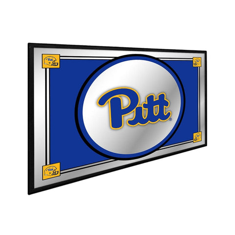 Pitt Panthers: Team Spirit - Framed Mirrored Wall Sign - The Fan-Brand