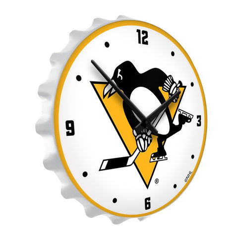 Pittsburgh Penguins: Bottle Cap Lighted Wall Clock - The Fan-Brand