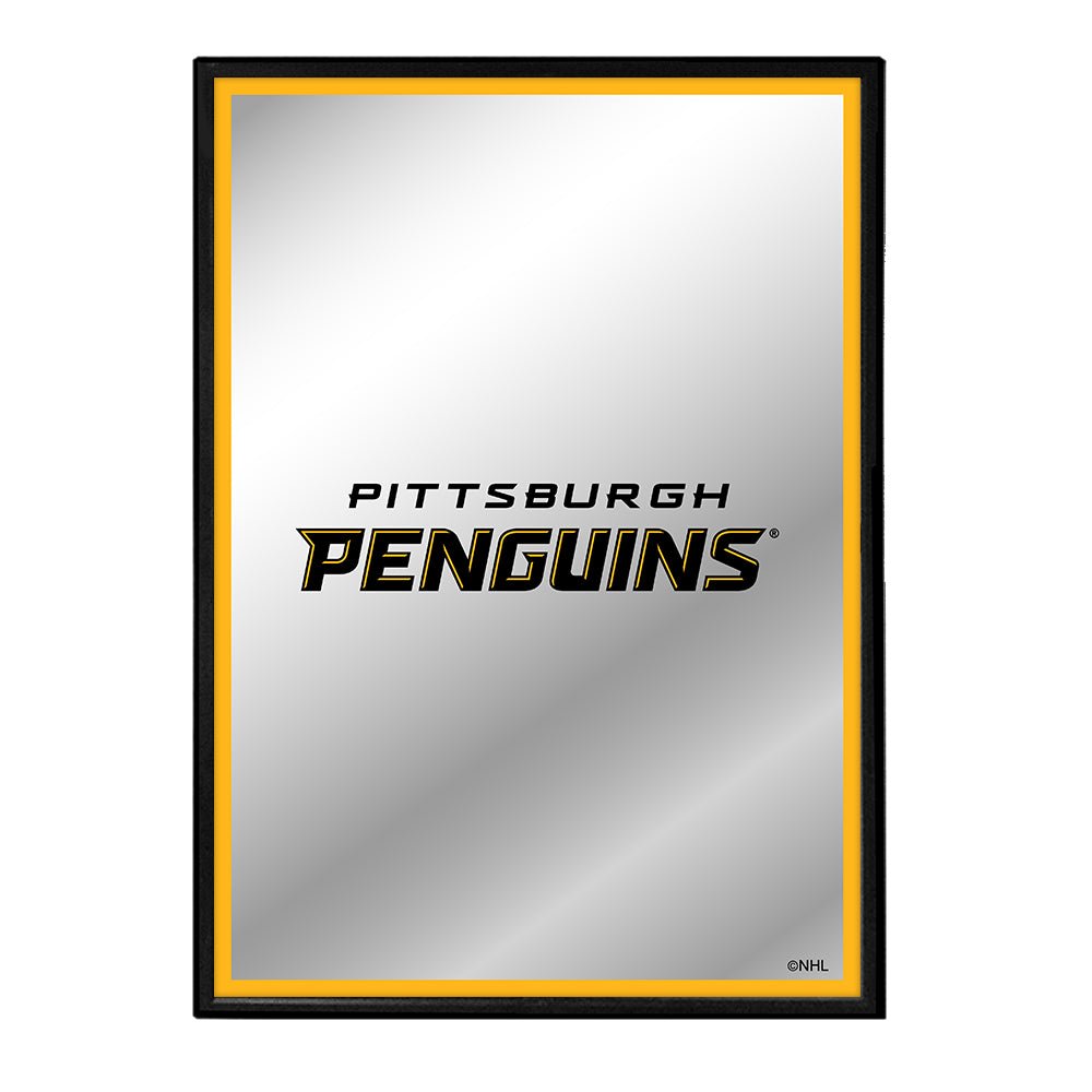 Pittsburgh Penguins: Logo - Framed Mirrored Wall Sign - The Fan-Brand