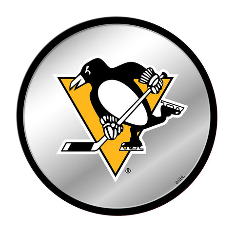 Pittsburgh Penguins: Modern Disc Mirrored Wall Sign - The Fan-Brand