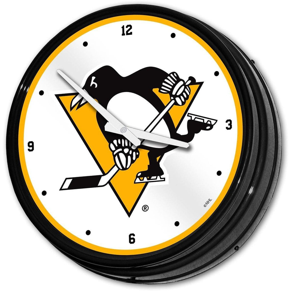 Pittsburgh Penguins: Retro Lighted Wall Clock - The Fan-Brand