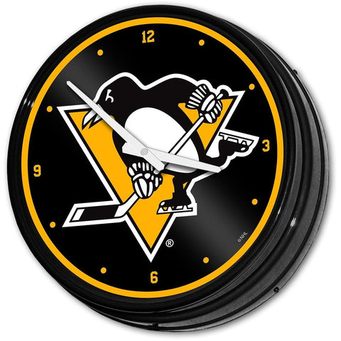 Pittsburgh Penguins: Retro Lighted Wall Clock - The Fan-Brand