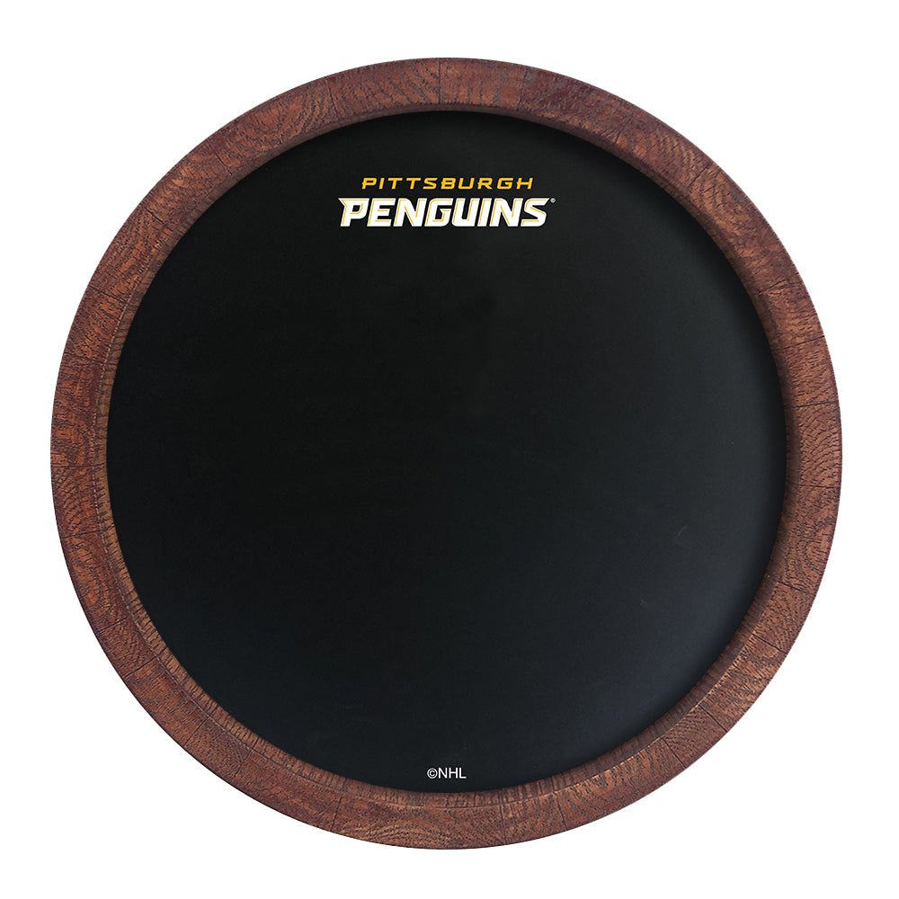 Pittsburgh Penguins: Secondary Logo - Barrel Top Chalkboard Sign - The Fan-Brand