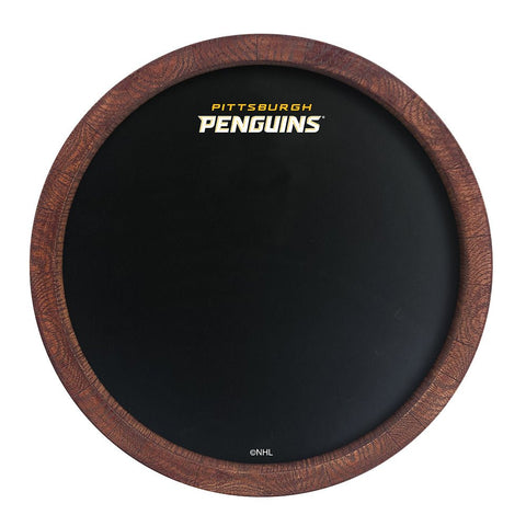 Pittsburgh Penguins: Secondary Logo - Barrel Top Chalkboard Sign - The Fan-Brand