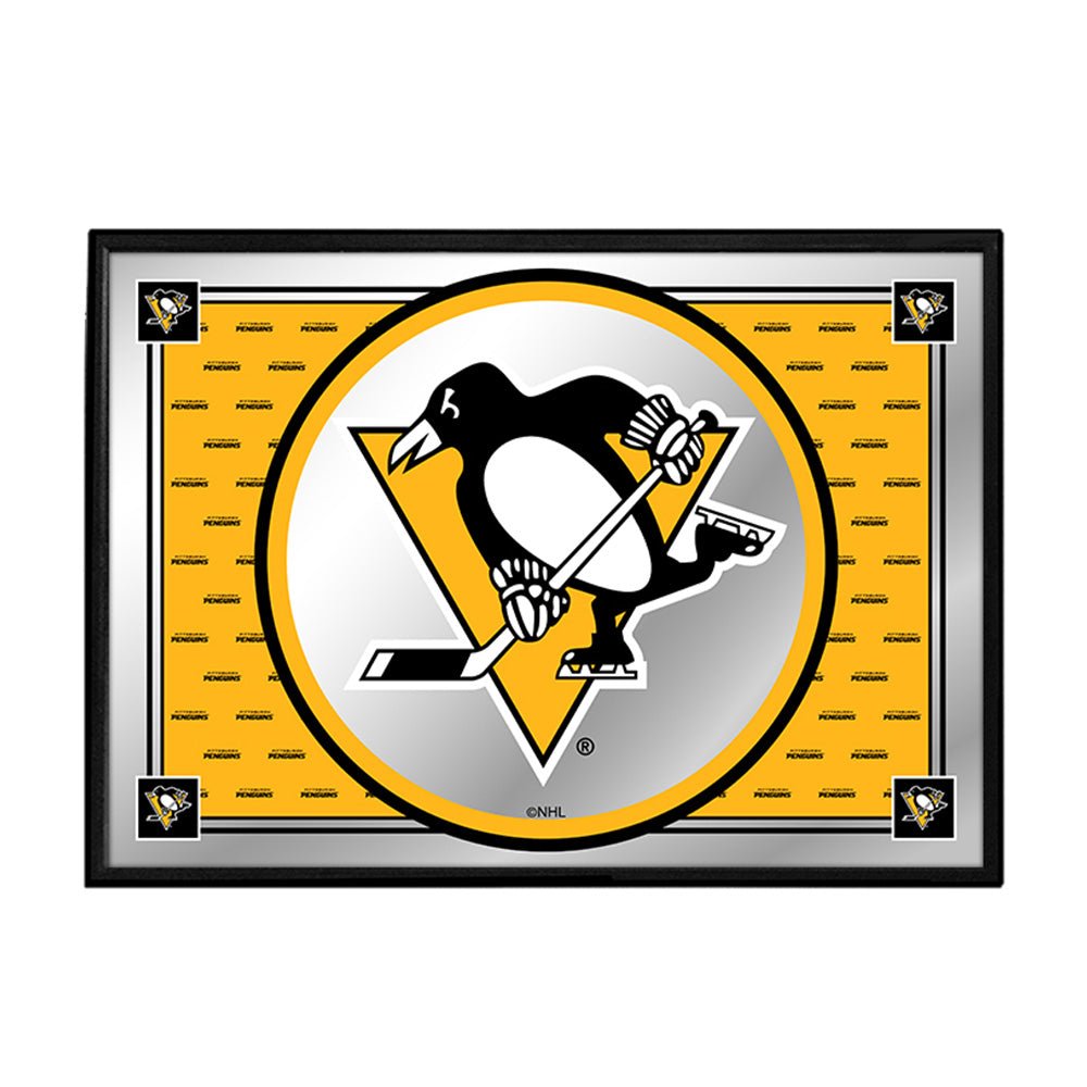 Pittsburgh Penguins: Team Spirit - Framed Mirrored Wall Sign - The Fan-Brand