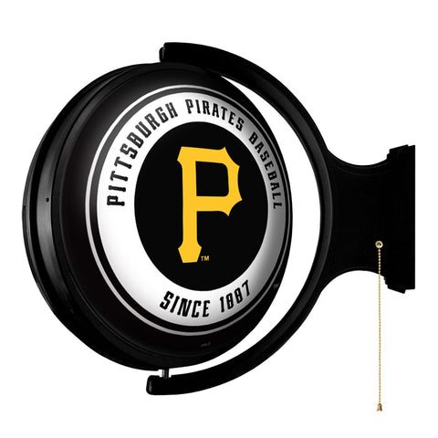 Pittsburgh Pirates: Alternate Logo - Original Round Rotating Lighted Wall Sign - The Fan-Brand