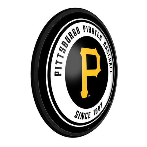 Pittsburgh Pirates: Alternate Logo - Round Slimline Lighted Wall Sign - The Fan-Brand