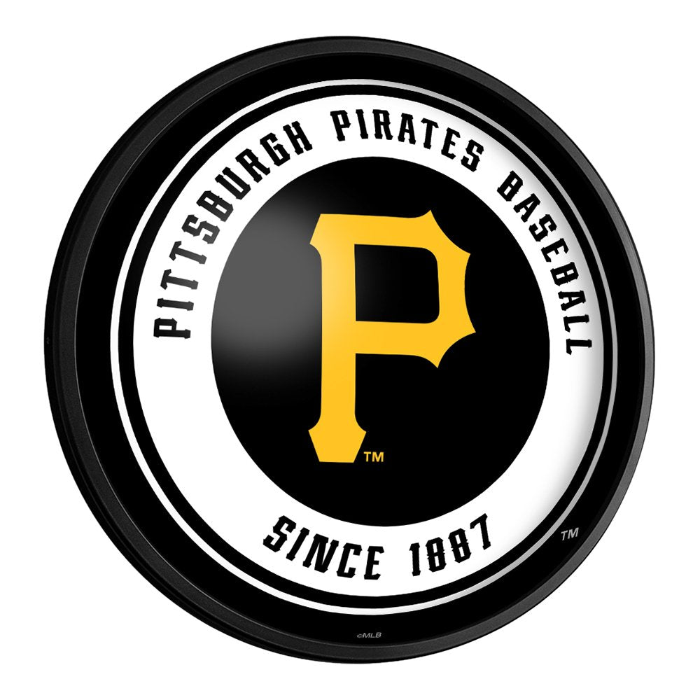 Pittsburgh Pirates: Alternate Logo - Round Slimline Lighted Wall Sign - The Fan-Brand