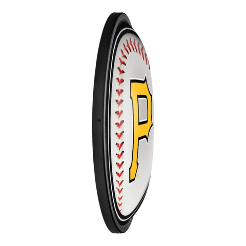 Pittsburgh Pirates: Baseball - Round Slimline Lighted Wall Sign - The Fan-Brand