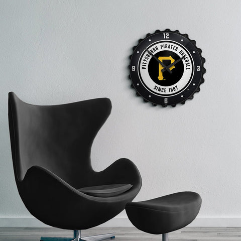 Pittsburgh Pirates: Logo - Bottle Cap Wall Clock - The Fan-Brand