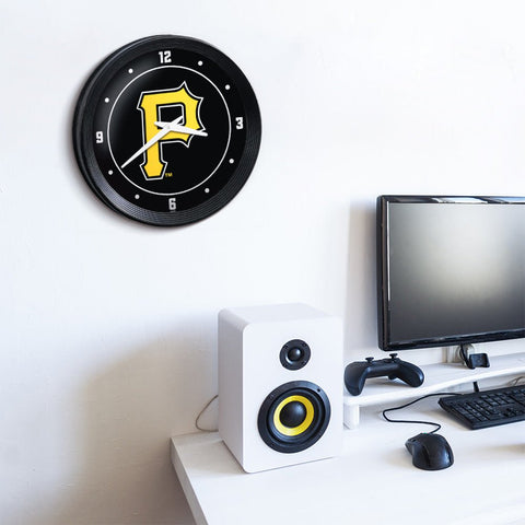 Pittsburgh Pirates: Logo - Ribbed Frame Wall Clock - The Fan-Brand