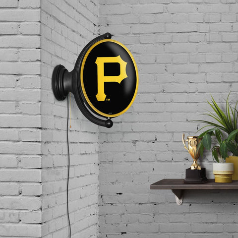Pittsburgh Pirates: Original Oval Rotating Lighted Wall Sign - The Fan-Brand