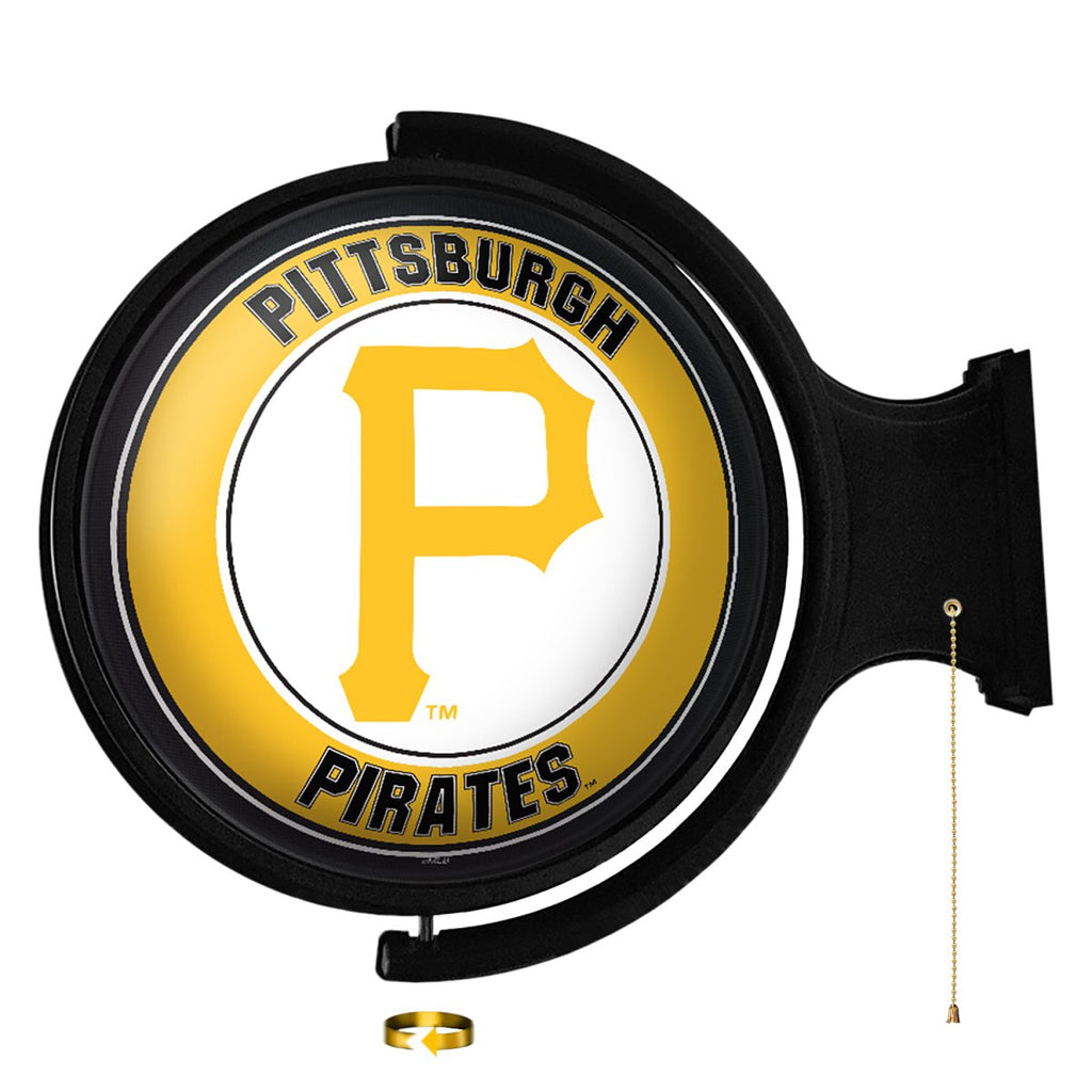Pittsburgh Pirates: Original Round Rotating Lighted Wall Sign - The Fan-Brand