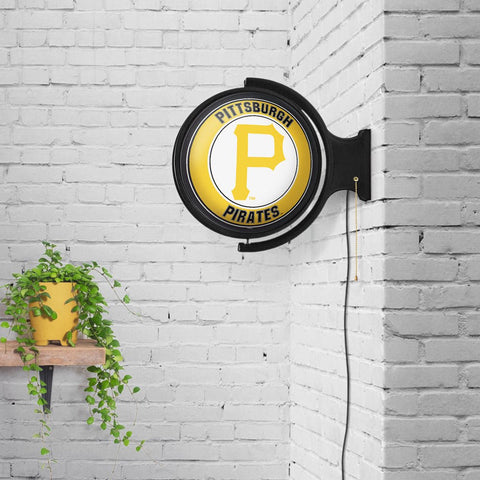 Pittsburgh Pirates: Original Round Rotating Lighted Wall Sign - The Fan-Brand