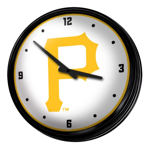 Pittsburgh Pirates: Retro Lighted Wall Clock - The Fan-Brand