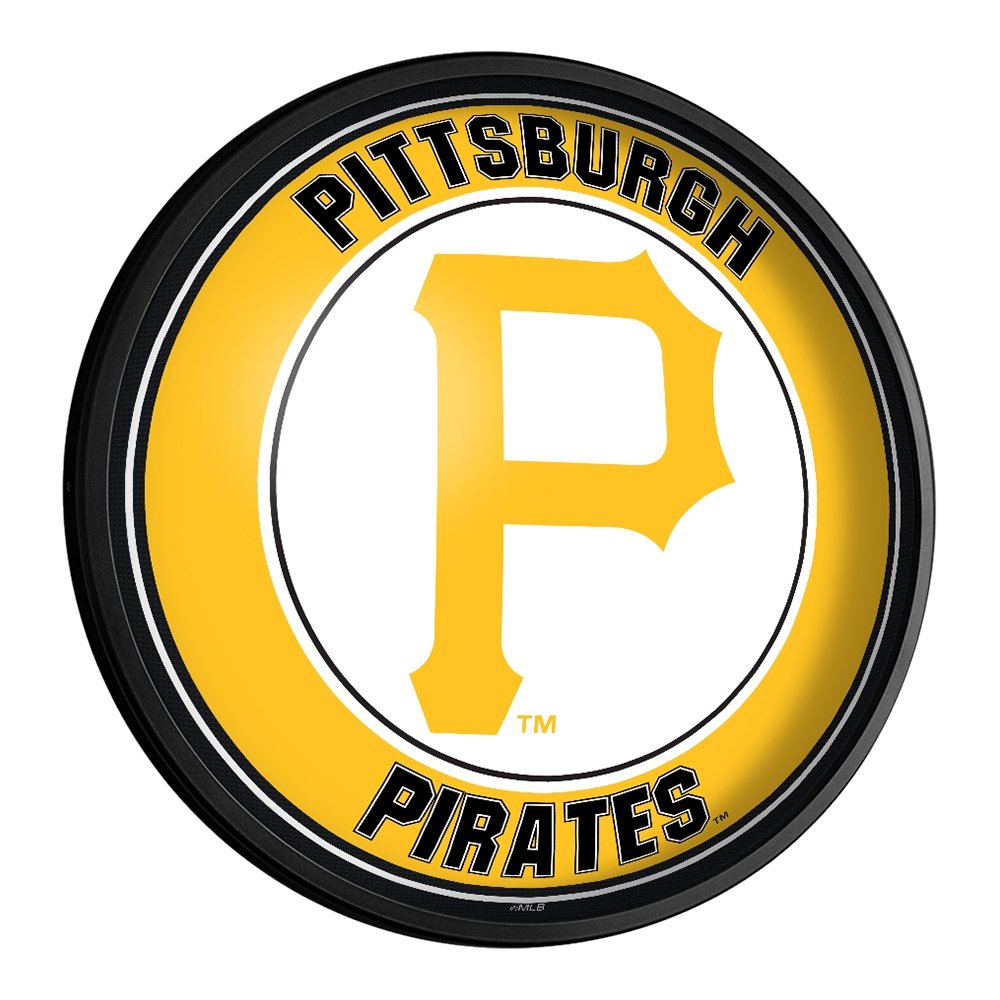 Pittsburgh Pirates: Round Slimline Lighted Wall Sign - The Fan-Brand